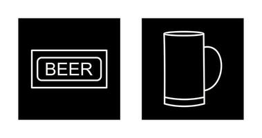 Bier Zeichen und Bier Becher Symbol vektor