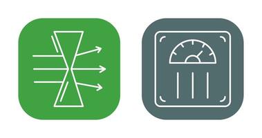 dispersion och vikt skala ikon vektor