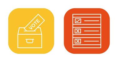 gjutning rösta och valsedel papper ikon vektor