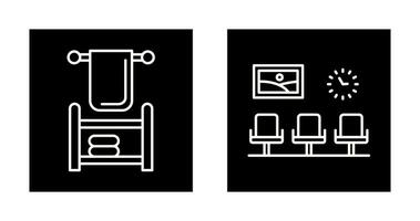 Handtuch und Sitze Symbol vektor