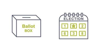 Abstimmung Box und Wahl Tag Symbol vektor