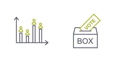 Giing Abstimmung und Kandidat und Graph Symbol vektor