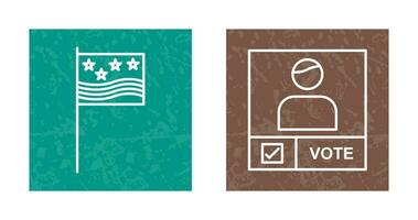 flaggor och kandidat baner ikon vektor