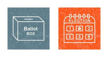 Abstimmung Box und Wahl Tag Symbol vektor