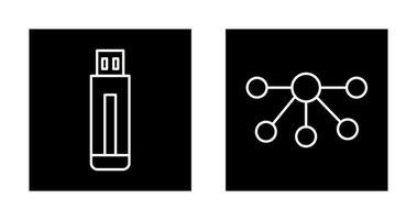 USB Fahrt und Knoten Symbol vektor