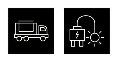 Ladung LKW und Stecker Symbol vektor