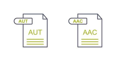 aac und aut Symbol vektor