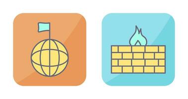 global Signal und Firewall Symbol vektor