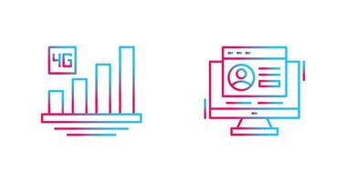 4 G und Anmeldung Symbol vektor