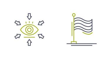 Visualisierung und Flagge Symbol vektor