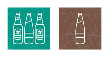 öl flaskor och alkohol ikon vektor