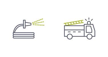 Sprühen Wasser und Feuer LKW Symbol vektor