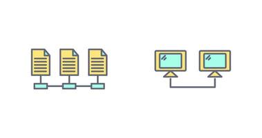 verbunden Systeme und Netzwerk Dateien Symbol vektor