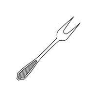 hand dragen barn teckning tecknad serie vektor illustration deli gaffel isolerat i klotter stil