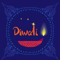 glücklich Diwali. indisch Festival von Beleuchtung. Vektor abstrakt eben Illustration zum Hintergrund oder Poster.