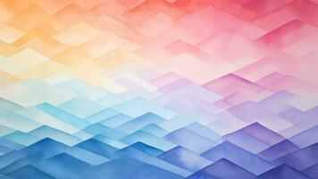 abstrakt Aquarell Regenbogen geometrisch Hintergrund zum Papier Design vektor