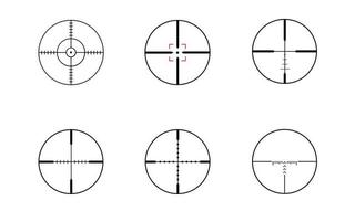 moderne Scharfschützengewehre Fadenkreuz optisches Visier vektor