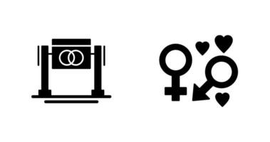 Hochzeit und Geschlechter Symbol vektor