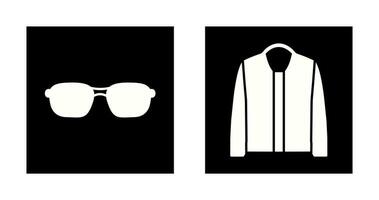 Brille und Jacke Symbol vektor