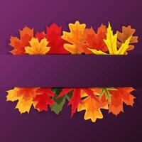 hösten naturliga blad bakgrund. vektor illustration