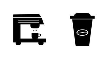 Kaffee Maschine und Kaffee Tasse Symbol vektor