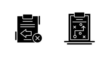 Rückkehr gescheitert und Strategiegeschäft Symbol vektor