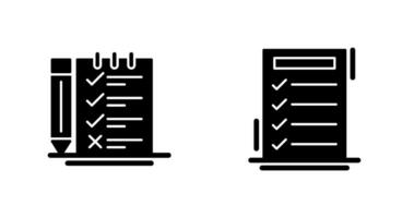 undersökning checklista och till do lista ikon vektor