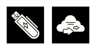 USB und Wolke Symbol vektor