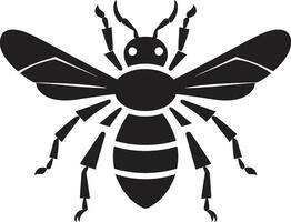 elegant Insekt Krieger im Dunkelheit Logo Design Hornissen Anmut im Einfachheit Abzeichen vektor