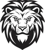 Onyx brüllen Vektor Löwe Logo beschattet souverän schwarz Löwe Design