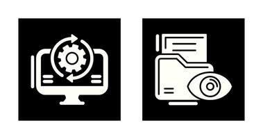 Synchronisation und Daten Visualisierung Symbol vektor