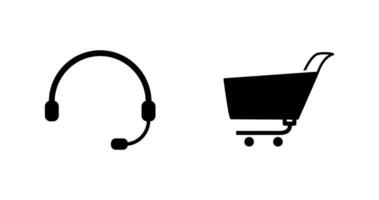 online Unterstützung und Einkaufen Wagen Symbol vektor