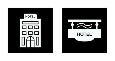 Hotel und Hotel Zeichen Symbol vektor