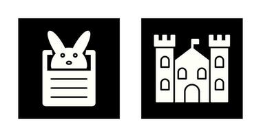 Hase und Schloss Symbol vektor