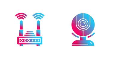 Router und Netz Nocken Symbol vektor