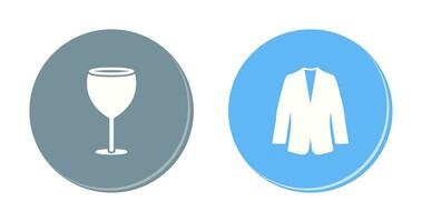 alkohol och kostym ikon vektor