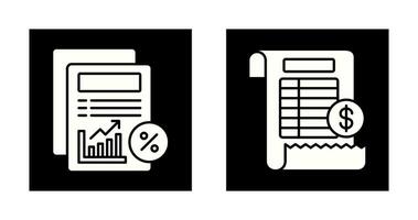 Bericht und Rechnung Symbol vektor