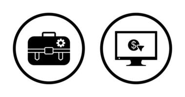 Portfolio Verwaltung und Zahlen pro klicken Symbol vektor