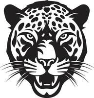 på de jaga svart leopard vektor emblem kattdjur förträfflighet svart vektor leopard logotyp