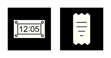 Timer und Kassenbon Symbol vektor