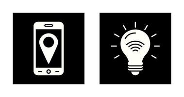 Geographisches Positionierungs System und Clever Energie Symbol vektor