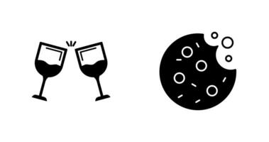 Wein und Plätzchen Symbol vektor