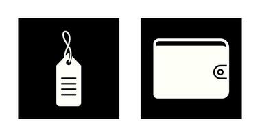 Verkauf Etikett und Brieftasche Symbol vektor