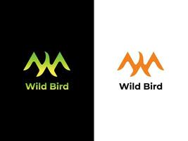 wild Vogel Logo Design w Symbol vektor