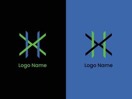 hx brev logotyp design vektor