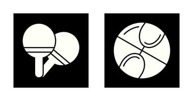 Klingeln Pong und Basketball Symbol vektor