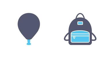 Ballon und Tasche Pack Symbol vektor