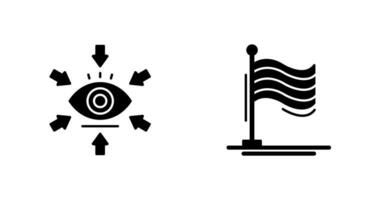 visualisering och flagga ikon vektor