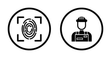 Fingerabdruck und randalieren Polizei Symbol vektor