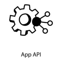 app -api -nätverk vektor